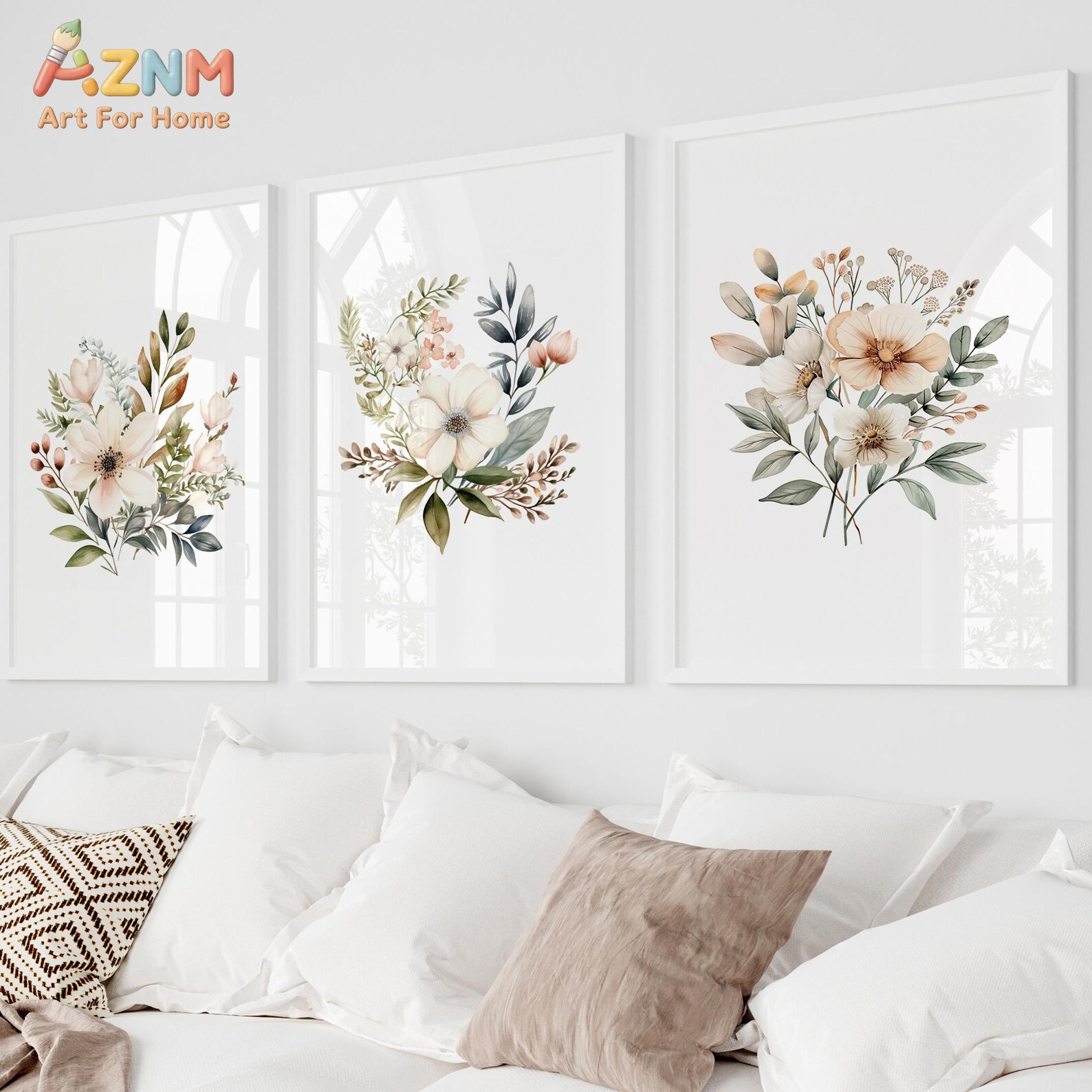Photography Course - Set of 3 Wildflowers |Vintage Botanical