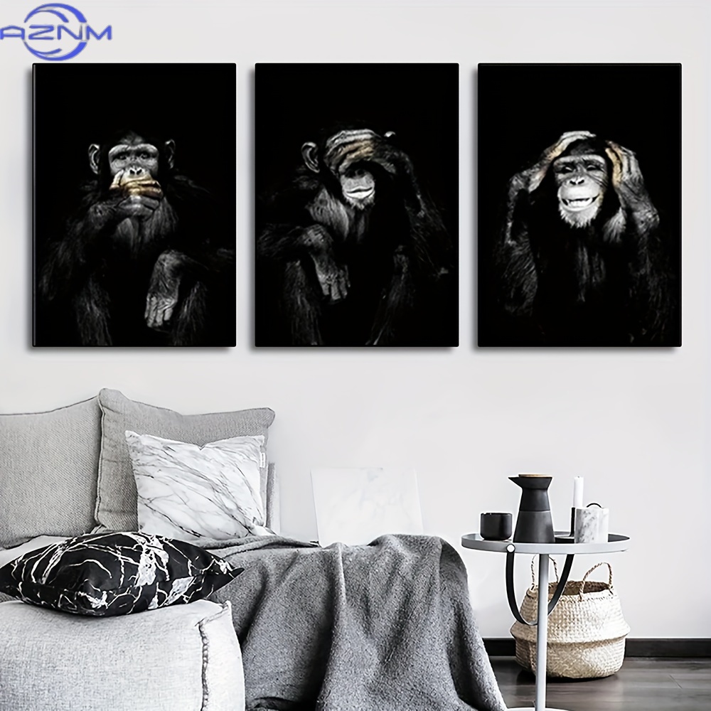 Photography Course - 3pcs/set Big Size Unframed Retro Black