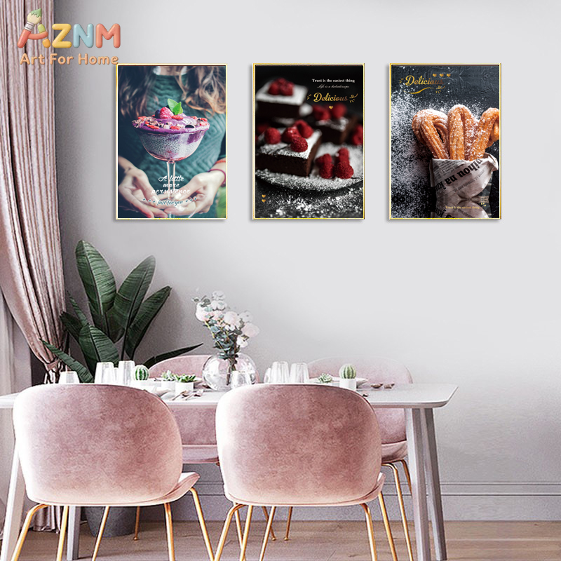 AZNM 3PCS Delicious Dessert Ca - Photography Quotes Inspirational 评论和价格