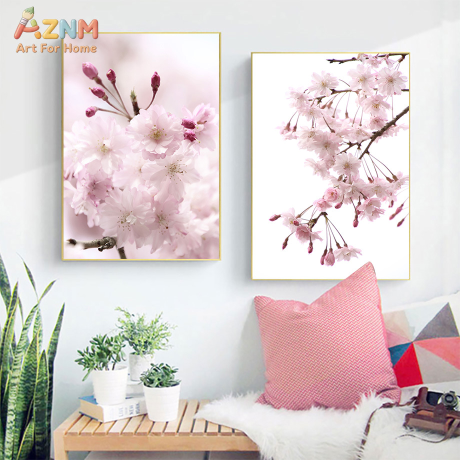 AZNM Pink Cherry Blossom Canva - Photography Quotes Inspirational 评论和价格