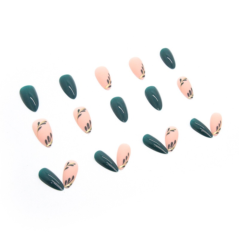 24P/Set Medium-length Almond P - Photography Dark 评论和价格
