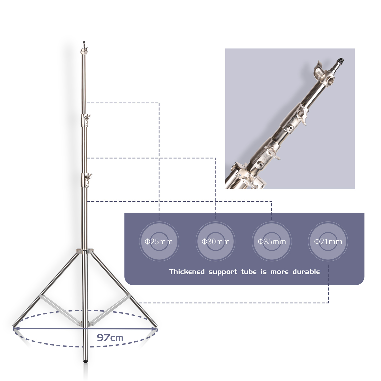 SH 2.8M Stainless Steel Light  - Photography Gear 评论和价格