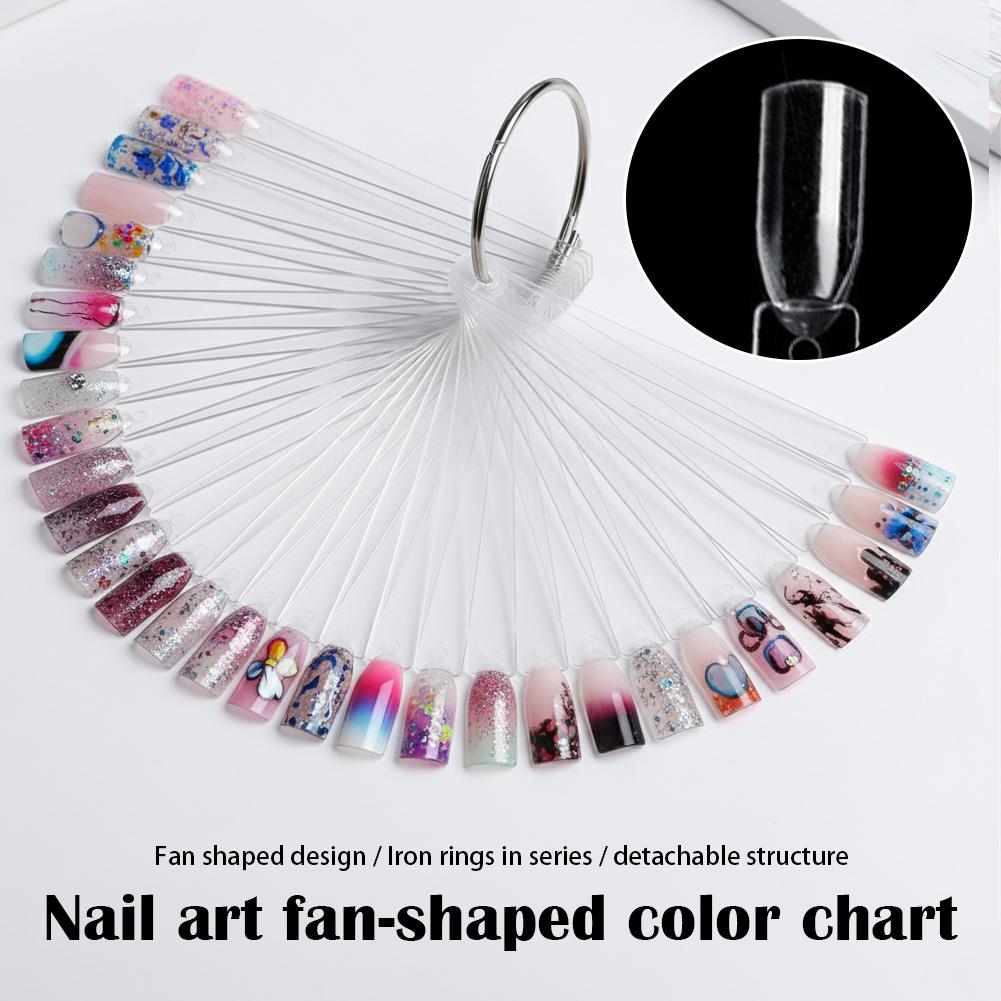 50 Tips Clear Nail Swatches Co - Color Checker Card 评论和价格