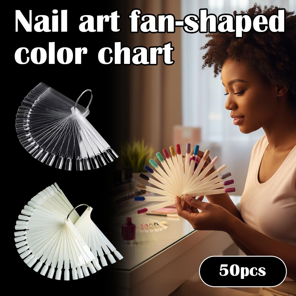 50 Tips Clear Nail Swatches Co - Color Checker Card 评论和价格