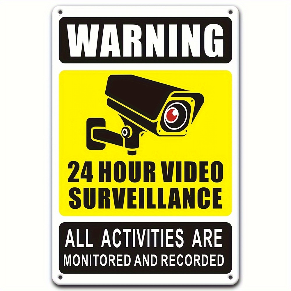 24/7 Video Surveillance Warnin - Photography Unit 评论和价格