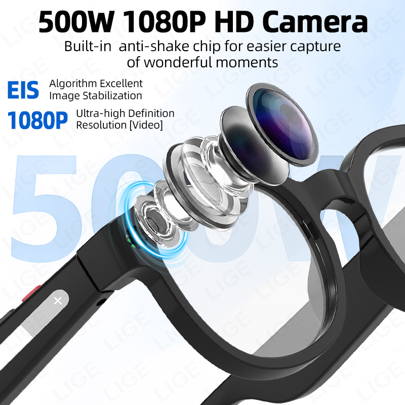 LIGE Smart Sunglasses Men with - Photography Translate 评论和价格