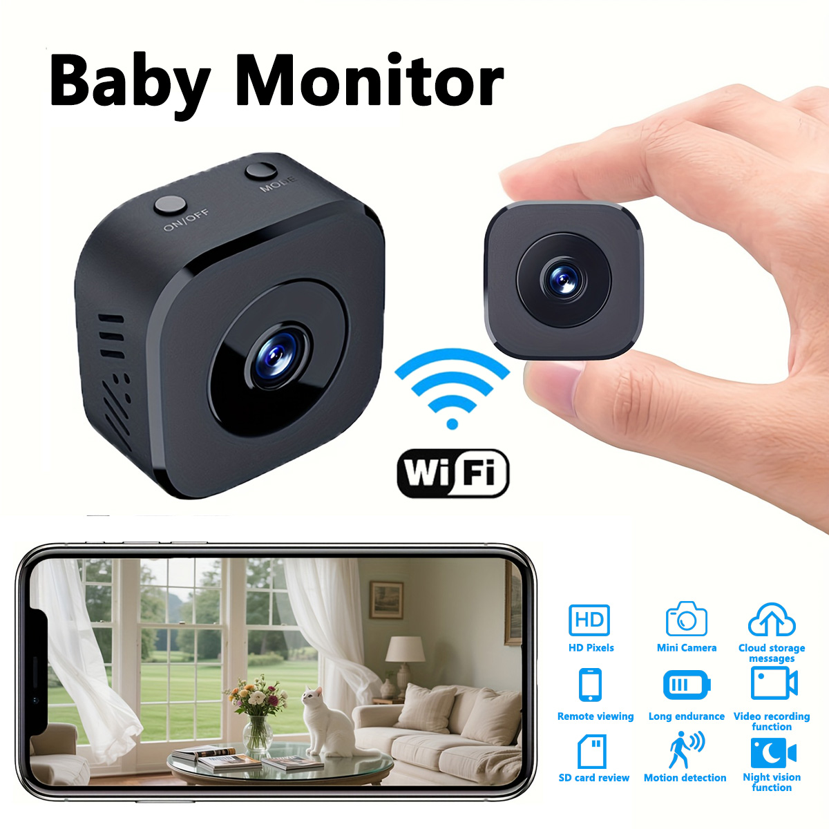 1080P HD Mini WiFi Camera Indo - Photography Unit 评论和价格