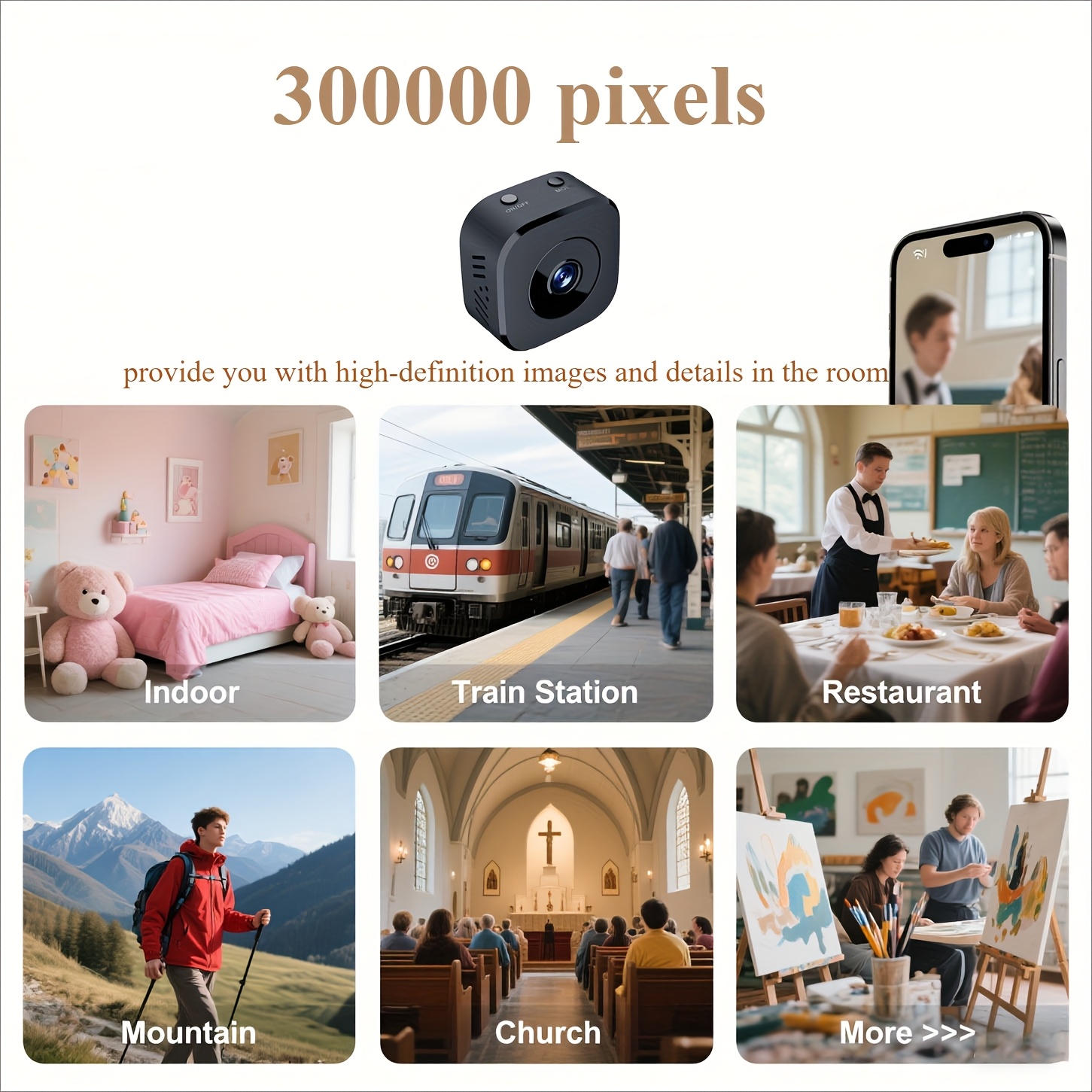 1080P HD Mini WiFi Camera Indo - Photography Unit 评论和价格