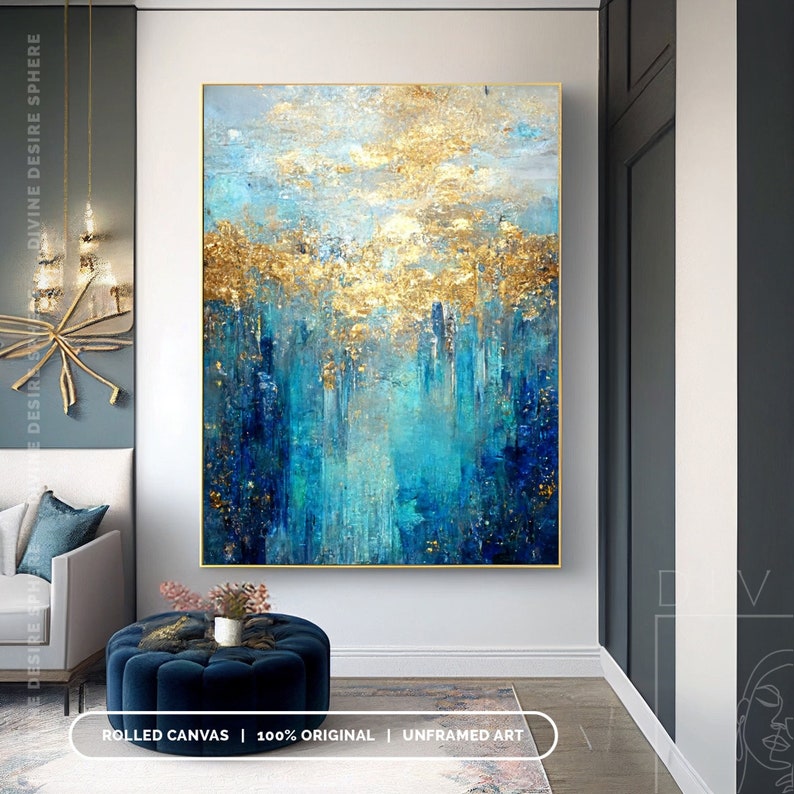 Large Size Modern Gold Foil Ac - Photography Dark 评论和价格