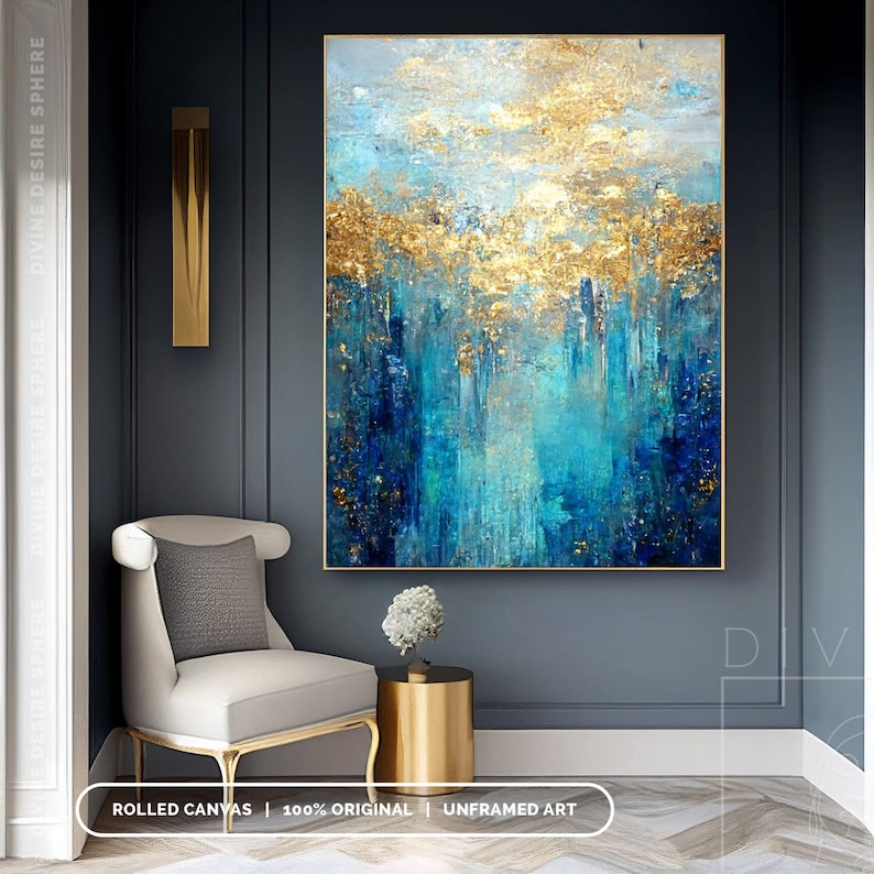 Large Size Modern Gold Foil Ac - Photography Dark 评论和价格