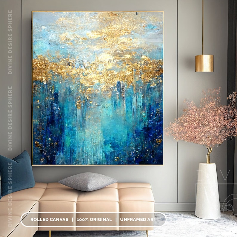 Large Size Modern Gold Foil Ac - Photography Dark 评论和价格