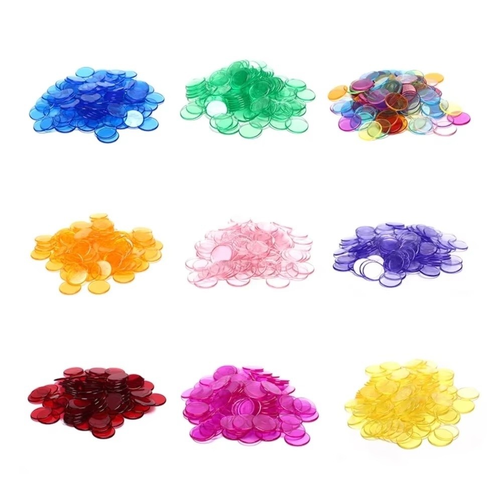 100Pcs New Plastic Round Count - Color Checker Card 评论和价格
