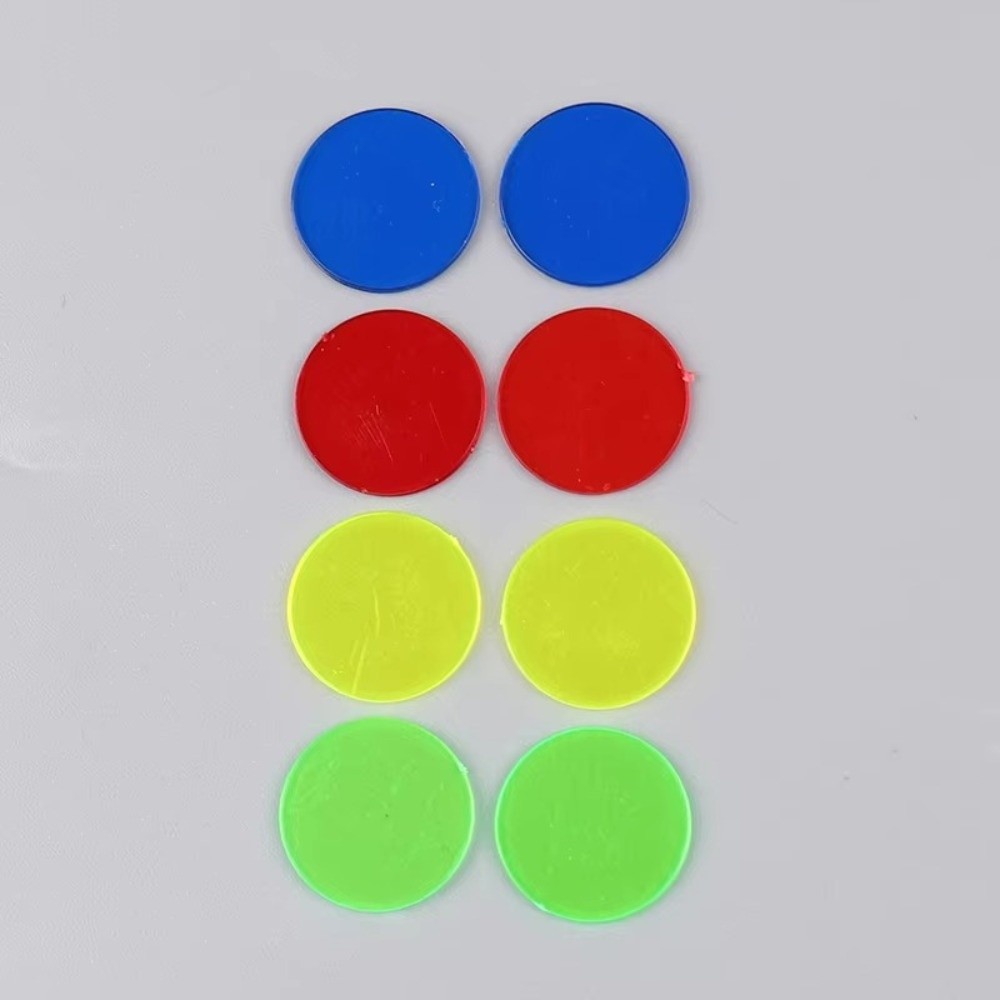 100Pcs New Plastic Round Count - Color Checker Card 评论和价格
