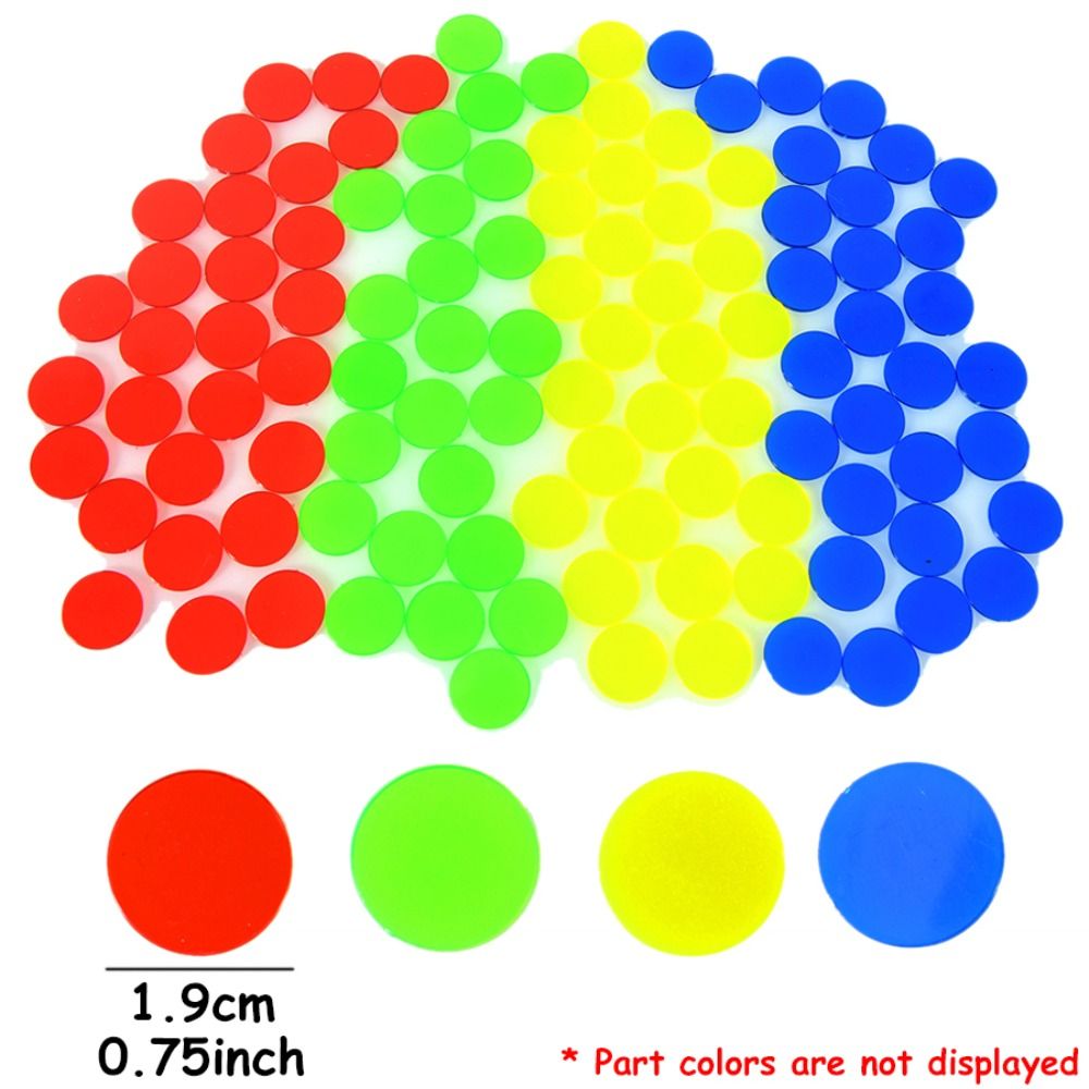 100Pcs New Plastic Round Count - Color Checker Card 评论和价格