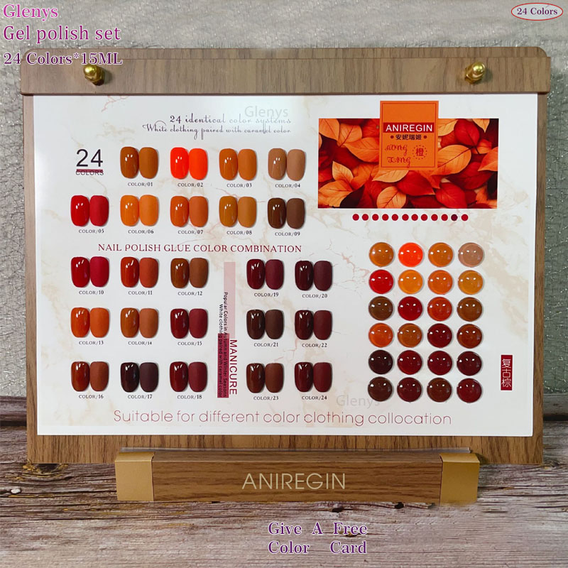 Vintage Brown 24 Color Nail Po - Color Checker Card 评论和价格
