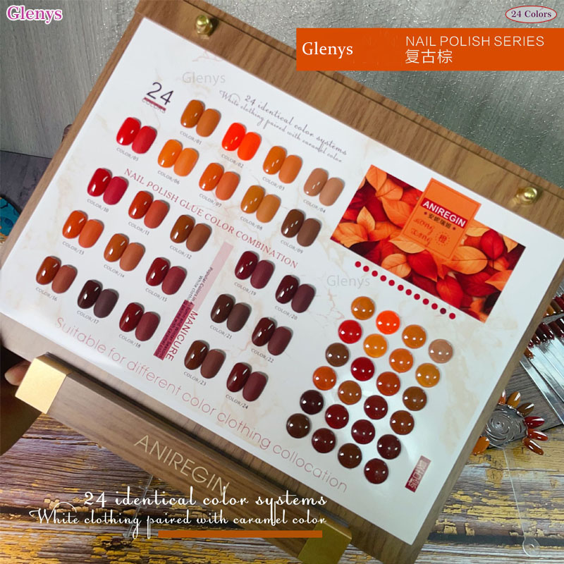 Vintage Brown 24 Color Nail Po - Color Checker Card 评论和价格