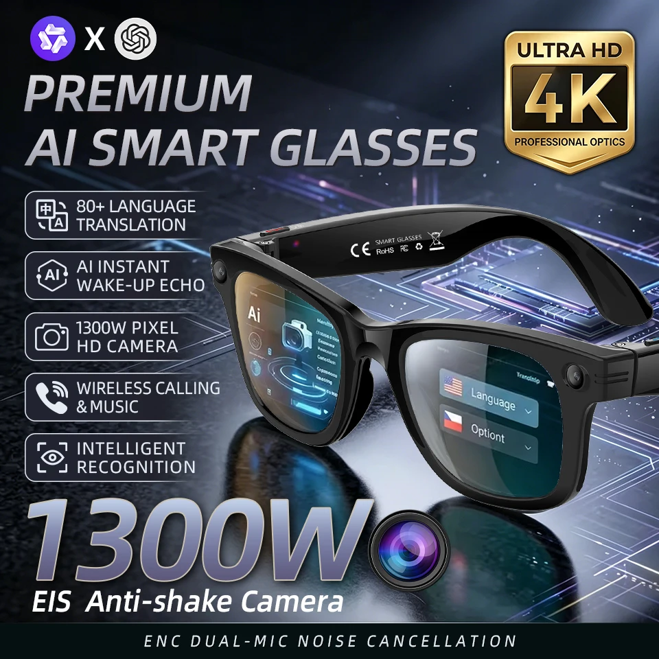 13MP HD Camera Smart Glasses A - Photography Translate 评论和价格
