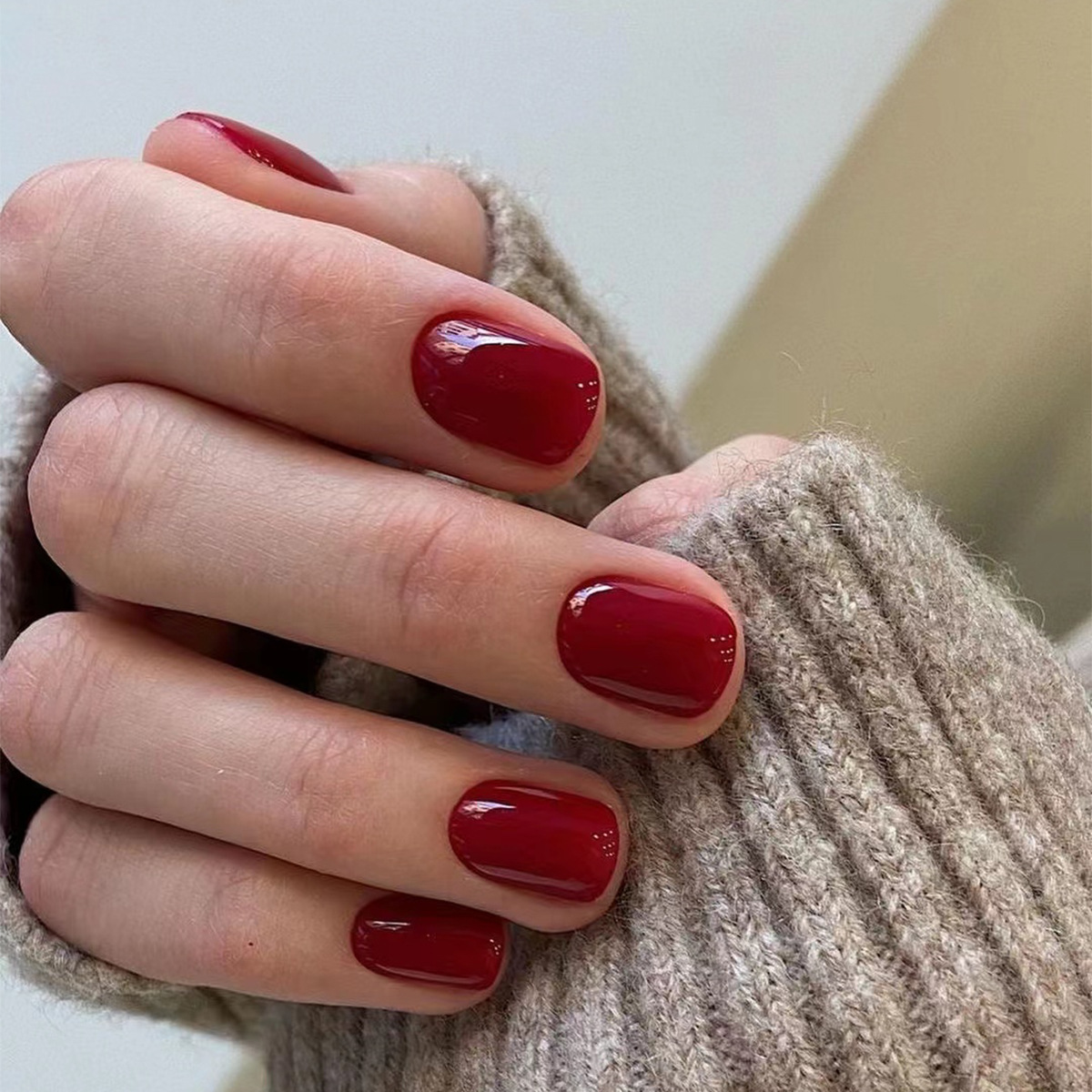 24Pcs Solid Color Press on Nai - Photography Dark 评论和价格